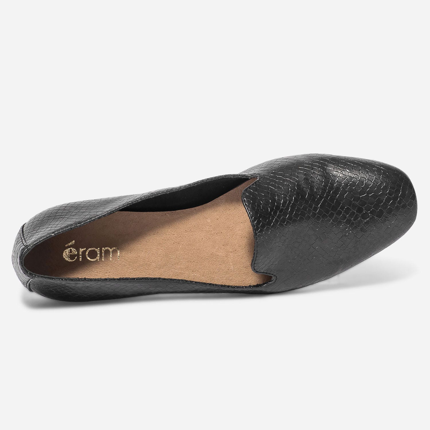 Slipper noir embossé python
