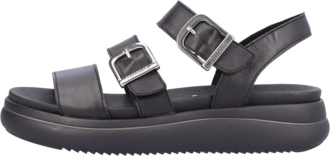 REMONTE Klassische Sandalen schwarz Lugano