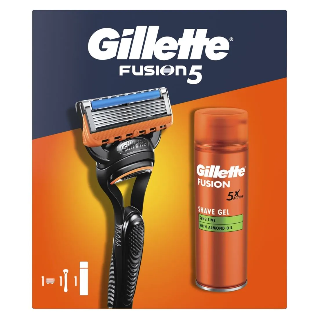 Σετ ξυρίσματος Gillette Fusion για άνδρες + τζελ