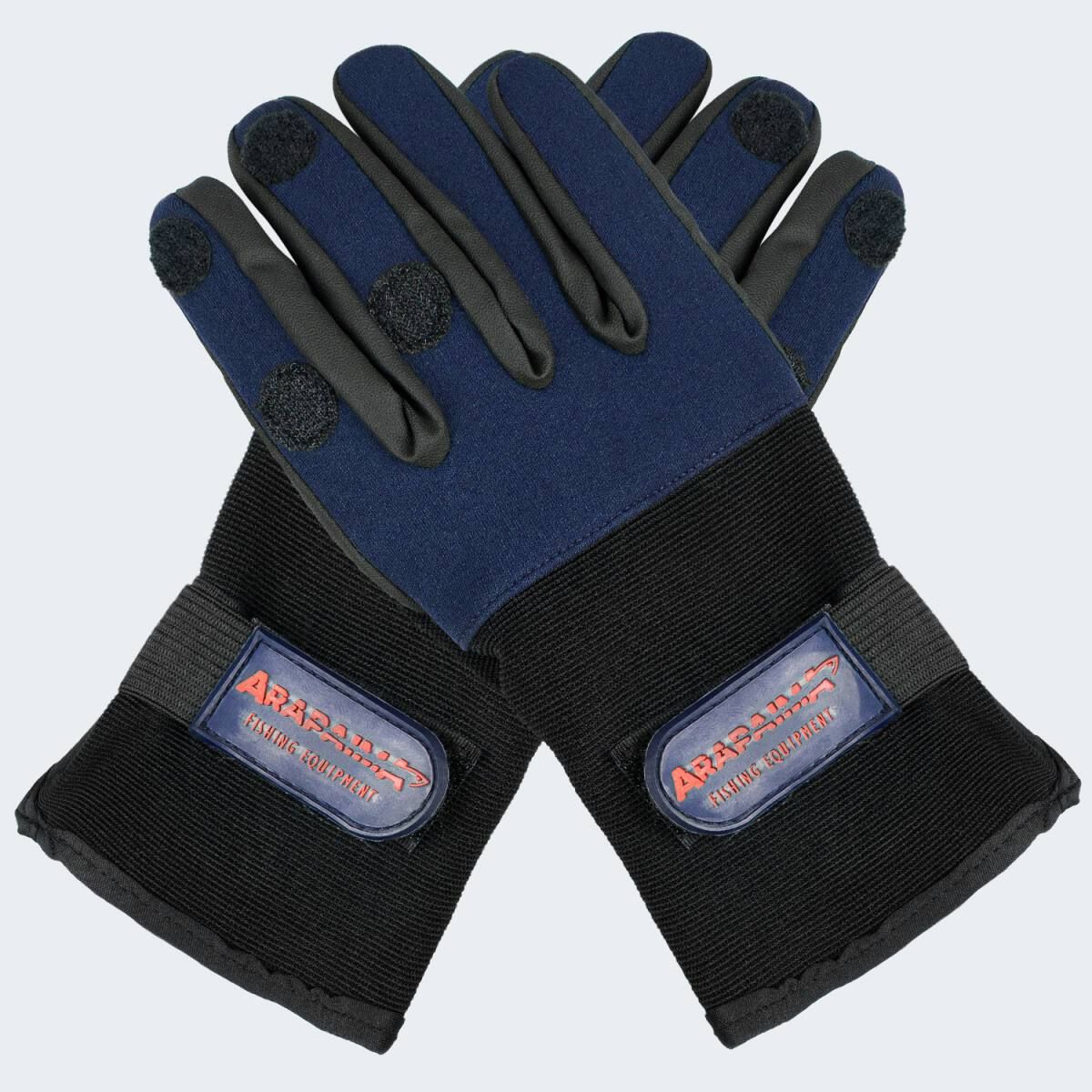Arapaima Fishing Equipment NavyBlack Neopren Angelhandschuhe