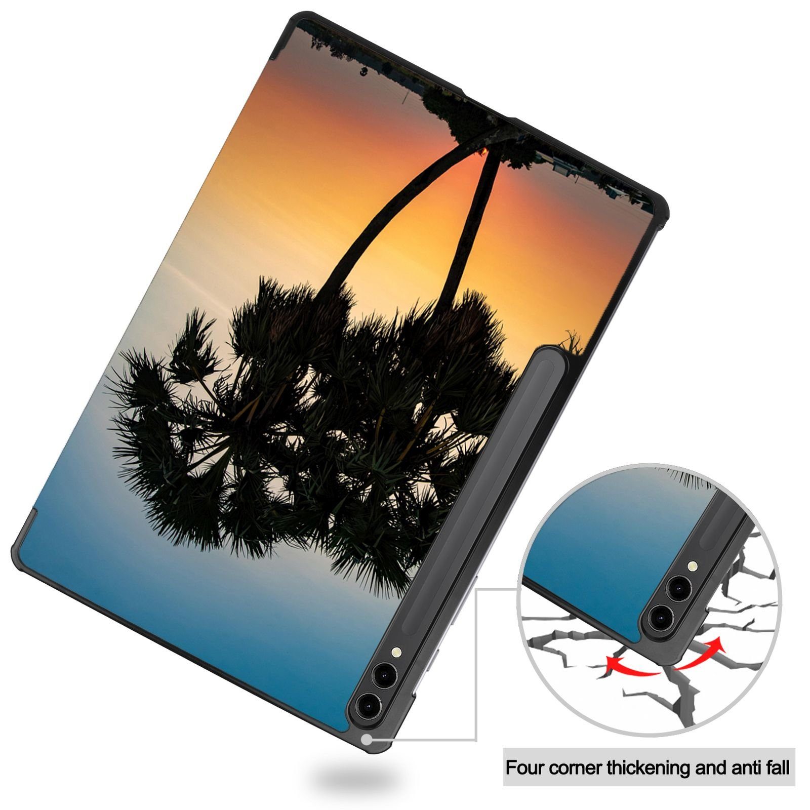 Lobwerk Tablet-Hülle Schutzhülle für Samsung Tab Galaxy S9 Ultra SM-X910 SM-916B 14.6 Zoll, Wake & Sleep Funktion, Sturzdämpfung, Aufstellfunktion