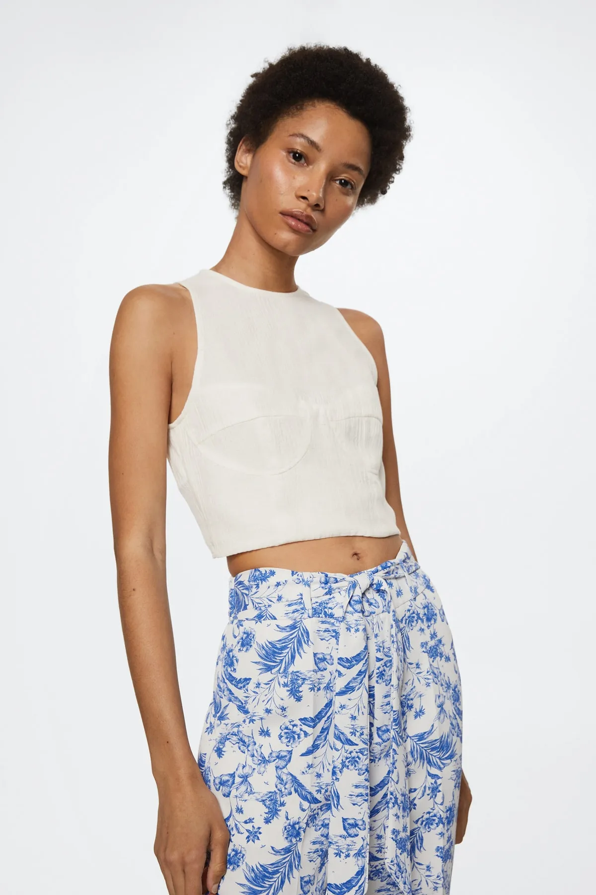 MANGO  Weiße Damenhose 27019202