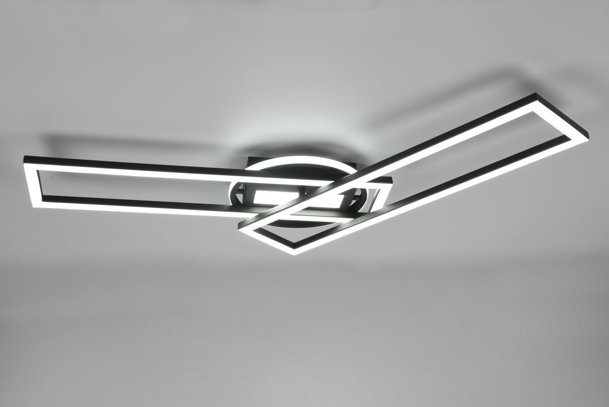 Reality Leuchten LED Deckenleuchte Twister Schwarz