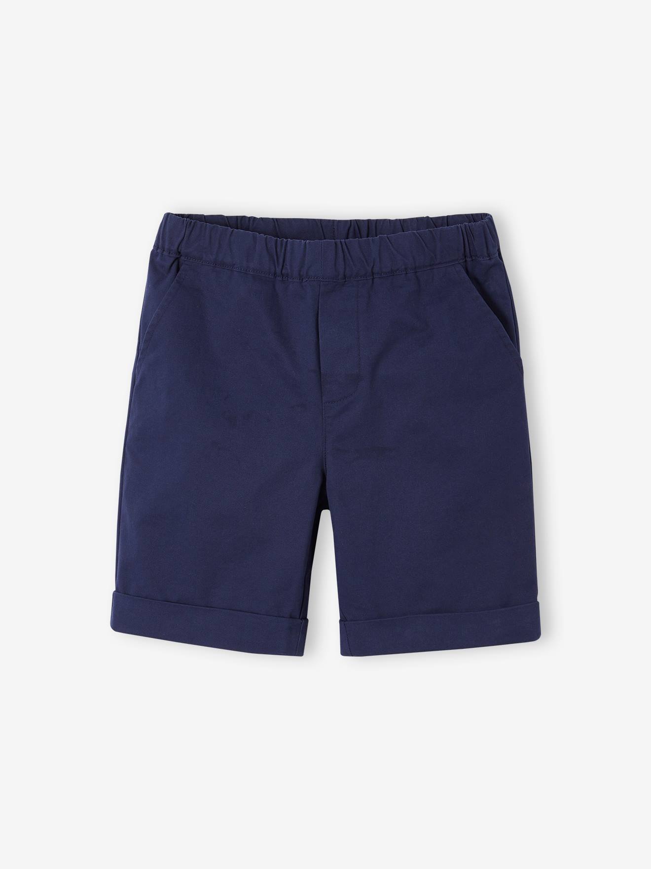Vertbaudet Festliches Jungen-Set: Hemd & Shorts - blau gestreift