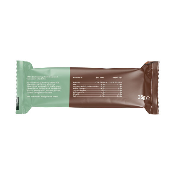 Vegane Bio Oat Bar, Double Choc, 16er Set (16 x 35g = 560g)