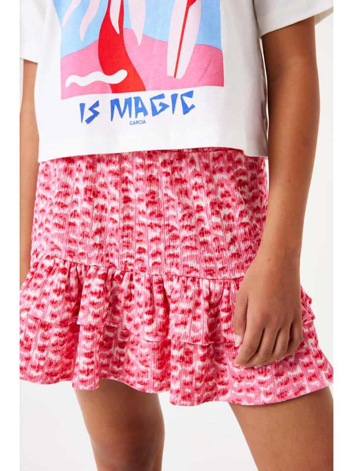Garcia Sommerrock mit Rüschen in soft pink günstig kaufen
