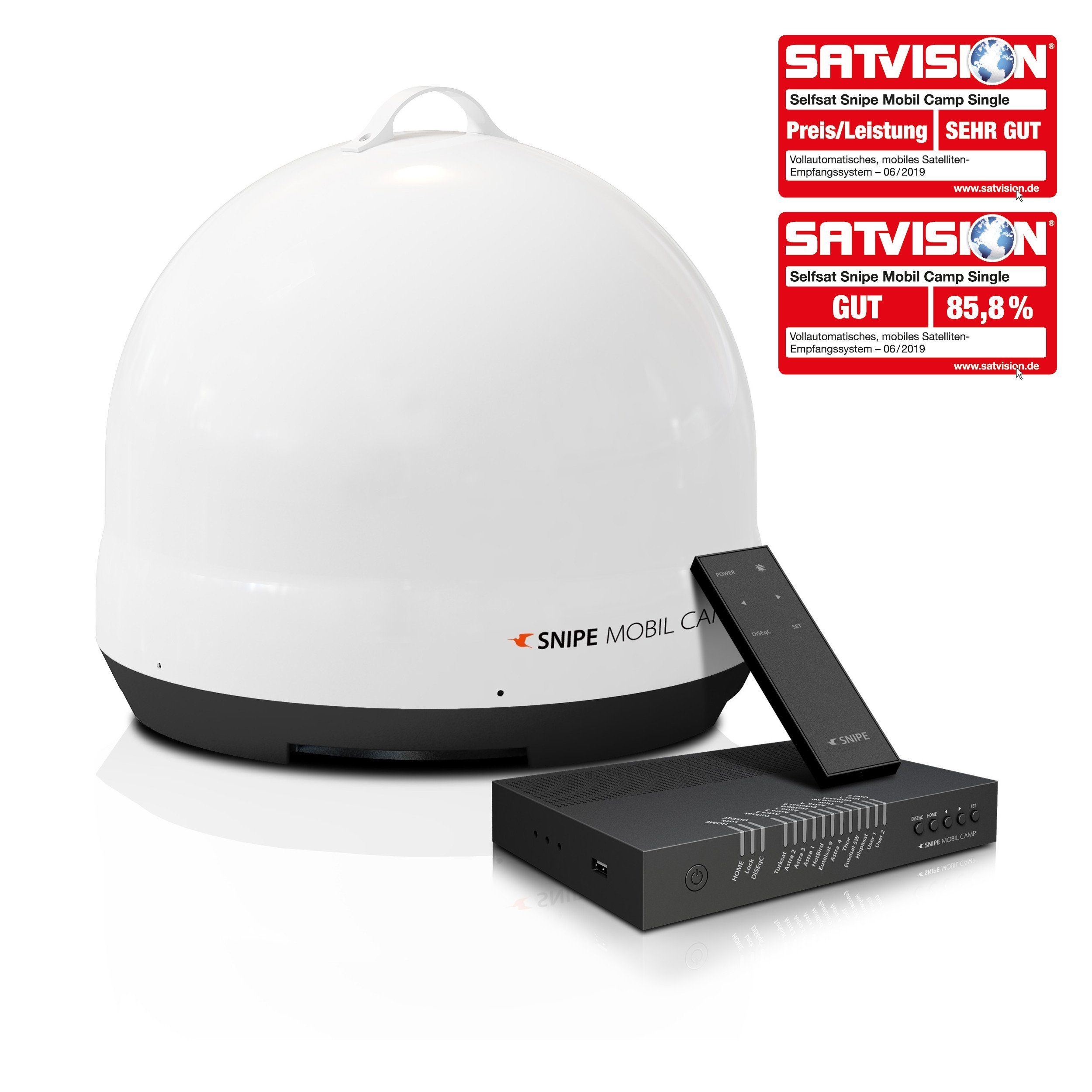 Selfsat Selfsat Snipe Mobil Camp Single - Vollautomatische Camping Antenne Camping Sat-Anlage