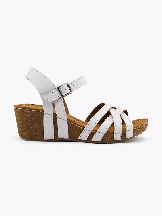 5th Avenue Leder Keilsandalette