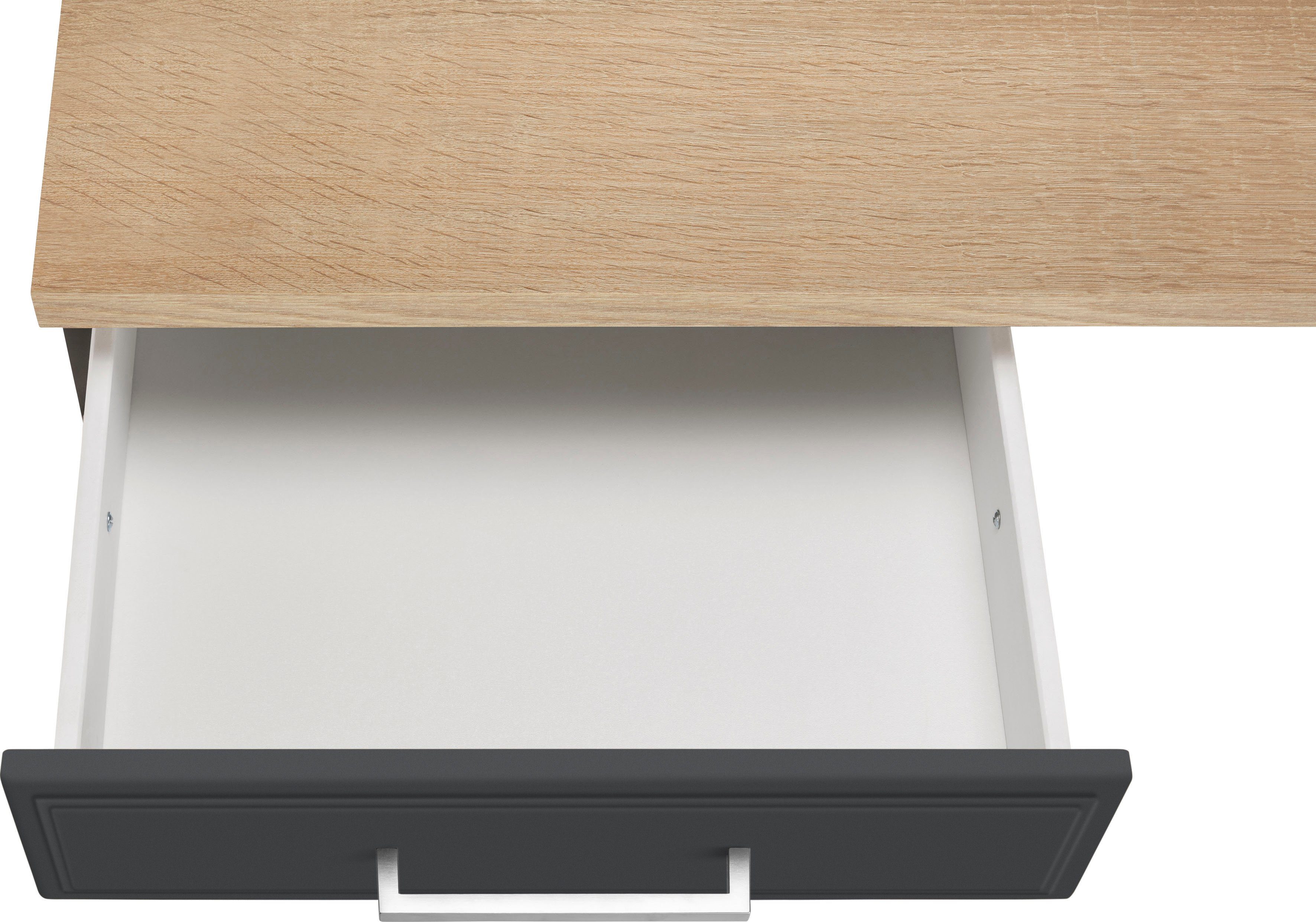 HELD MÖBEL Küchenzeile Stockholm, Breite 300 cm, mit hochwertigen MDF Fronten im Landhaus-Stil