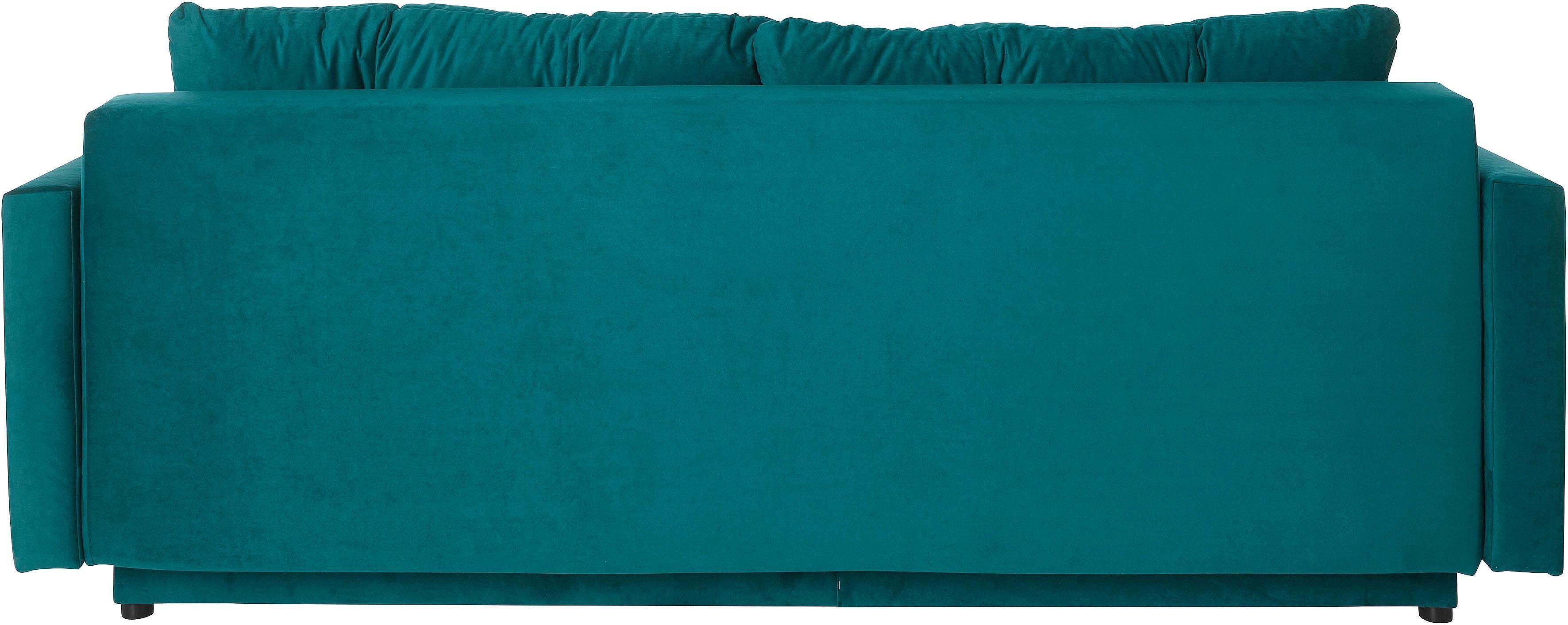 COLLECTION AB Schlafsofa Solar, Bettfunktion, Bettkasten, Federkern und loser Rücken- und Zierkissen