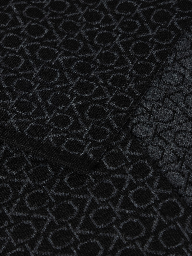 Set aus Schal und Beanie mit Kaschmir-Anteil in schwarz