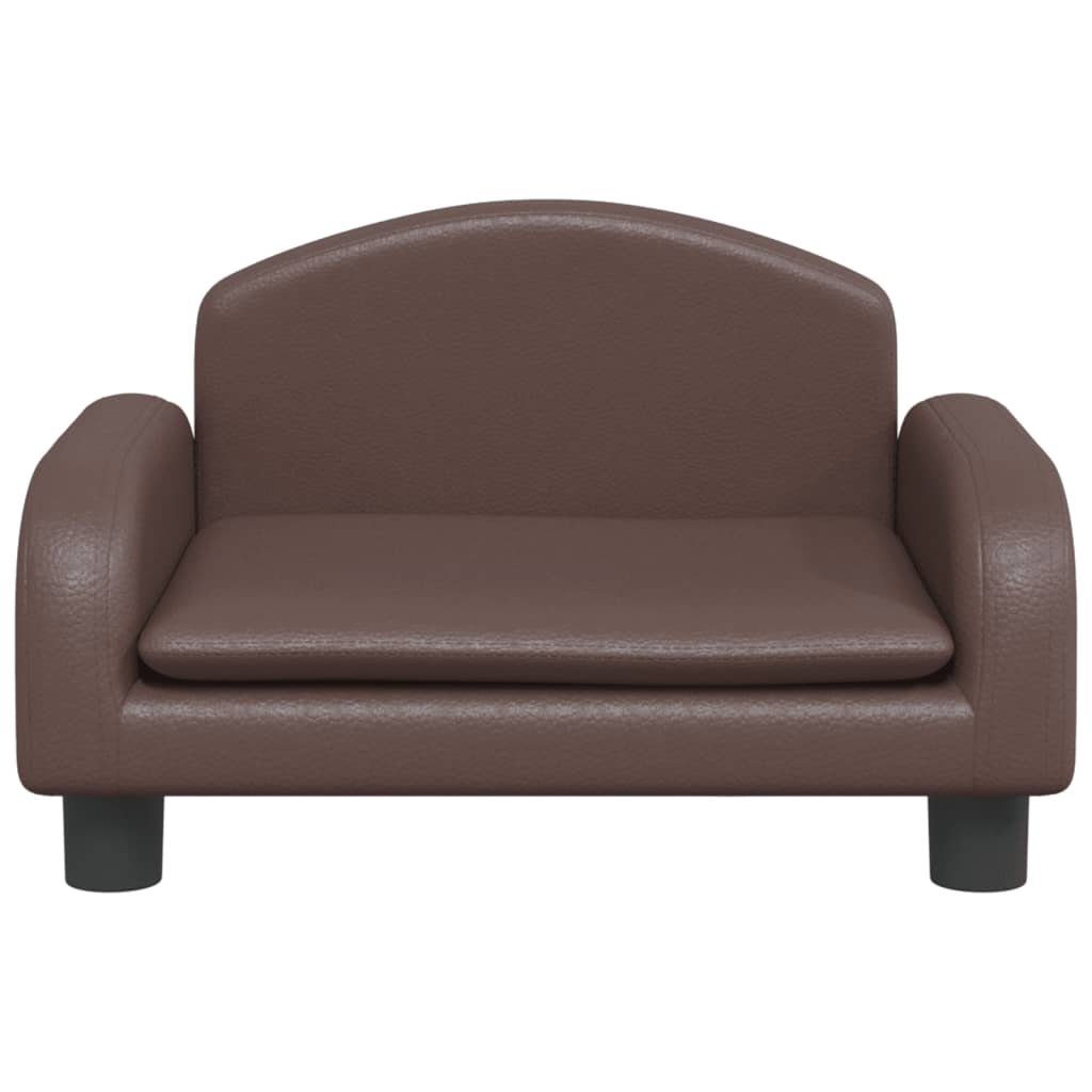 vidaXL Kindersofa Kindersofa Braun 50x40x30 cm Kunstleder Kindercouch Kindermöbel Kinder
