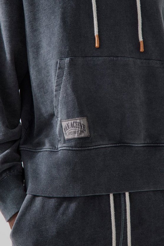 Man Active Oversize Hoodie mit Rest Day Print