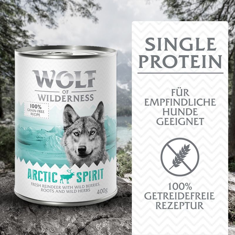 Wolf of Wilderness Adult 6 x 400 g - Single Protein