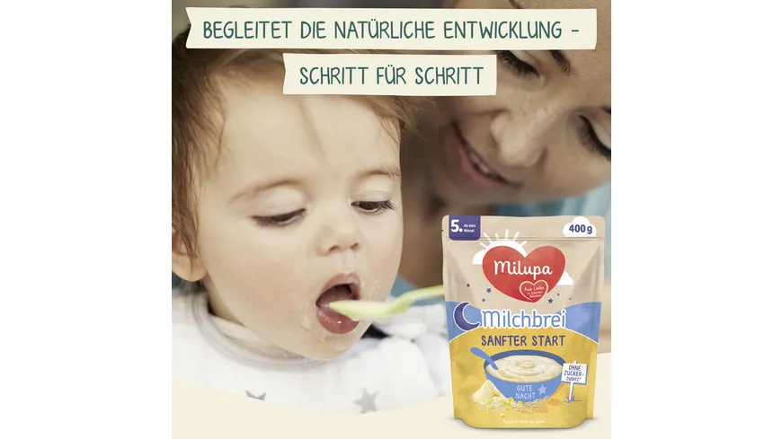 MILUPA Milchbrei Sanfter Start Gute Nacht nach dem 4. Monat 400 g