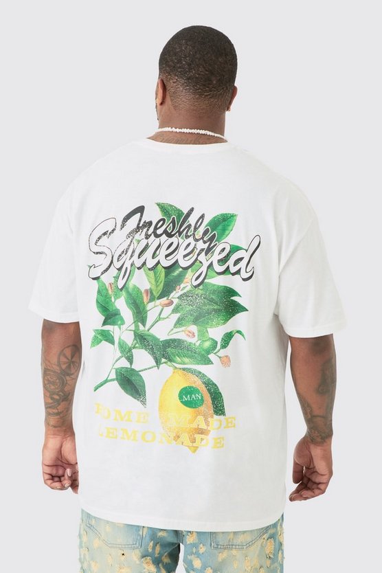 Plus T-Shirt mit Homemade Lemonade Print
