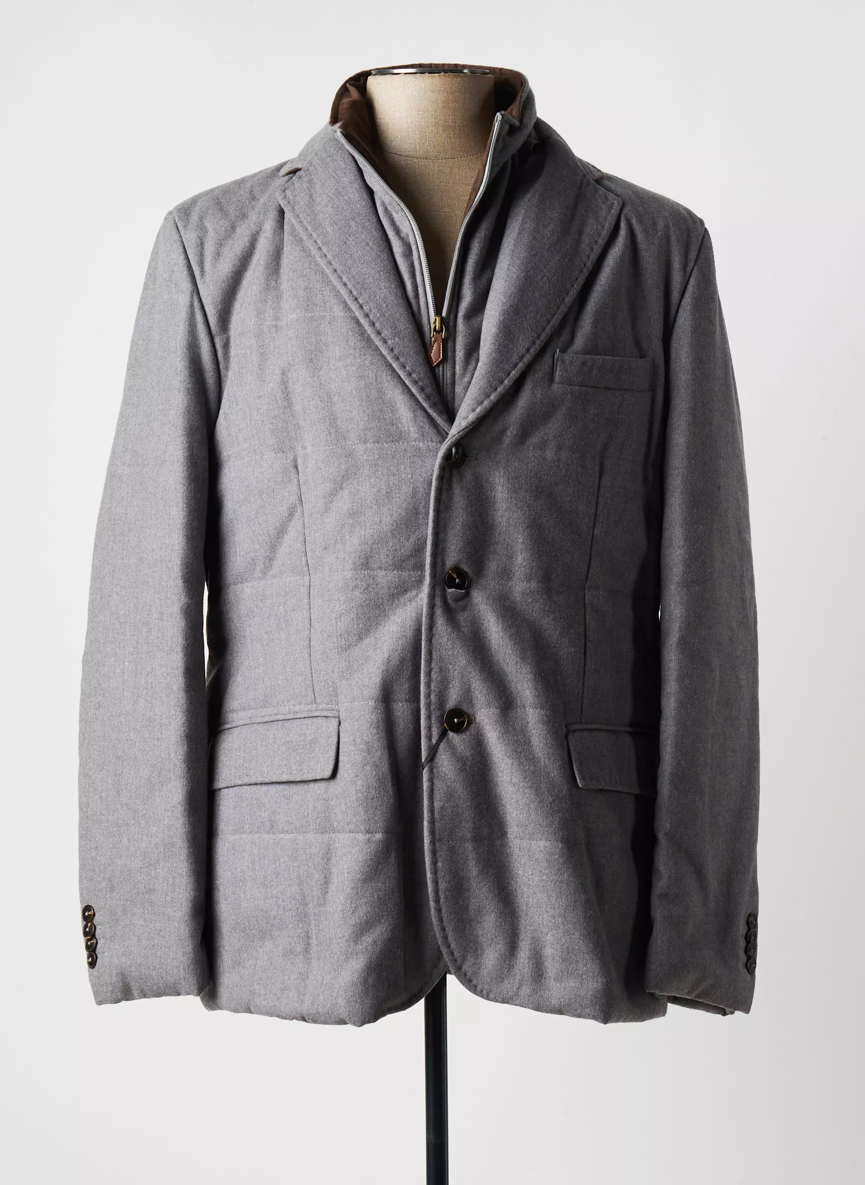Dan John Manteaux Courts Homme couleur gris