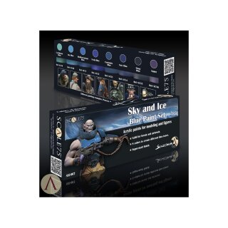 Sky and Ice Blue Paint Set