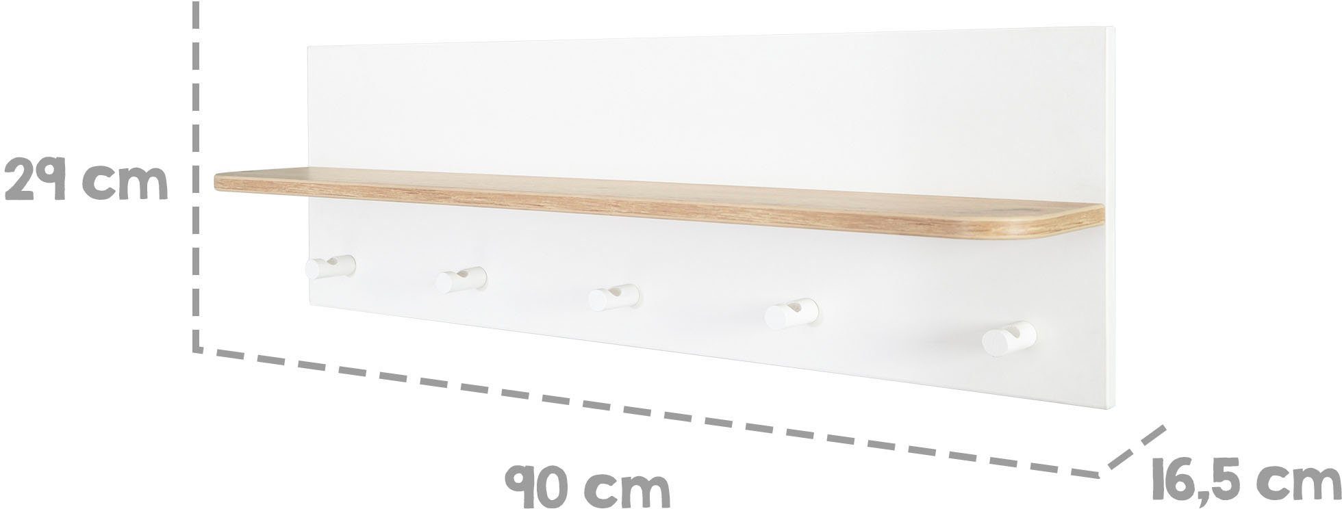 roba® Kinderregal Ava, mit Garderobenhaken; Made in Europe
