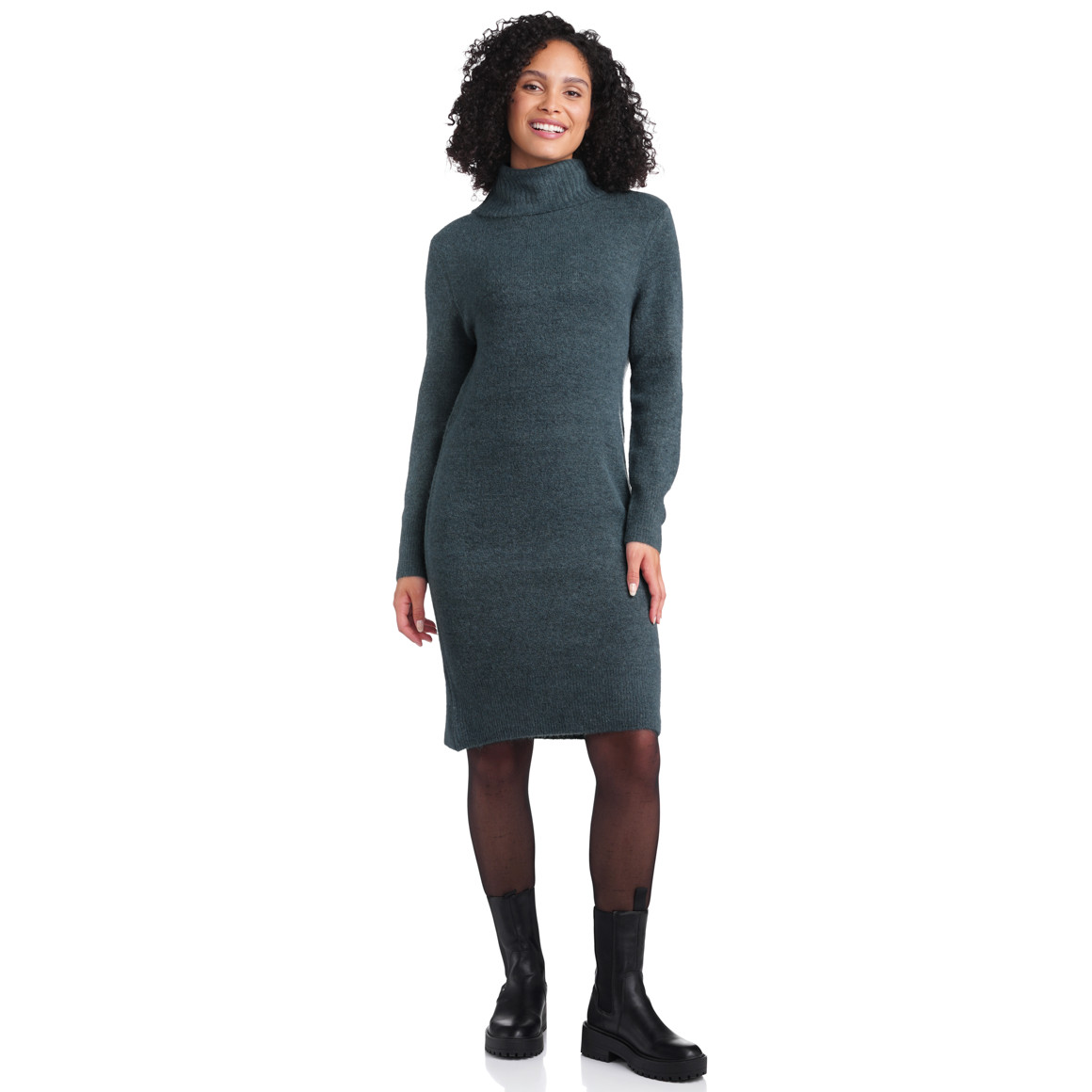 Damen Strickkleid mit Rollkragen