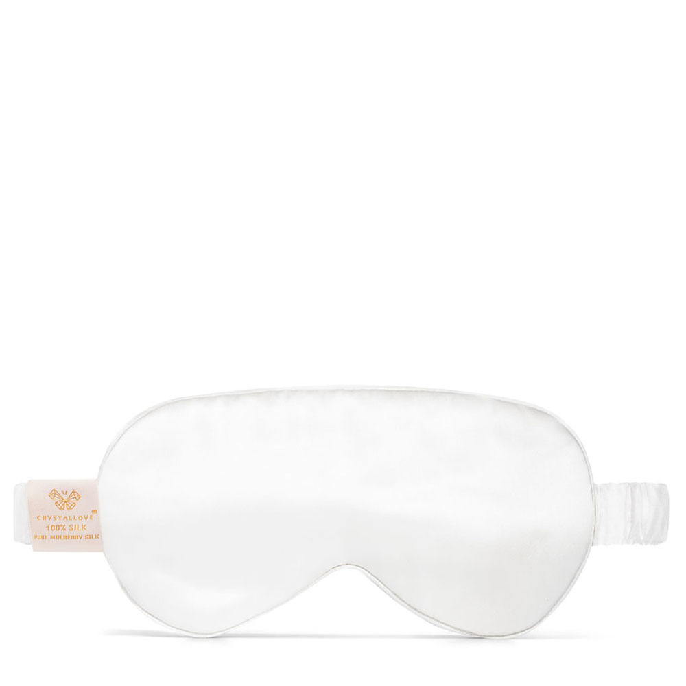 crystallove CRYSTALLOVE Silk eye mask - ivory