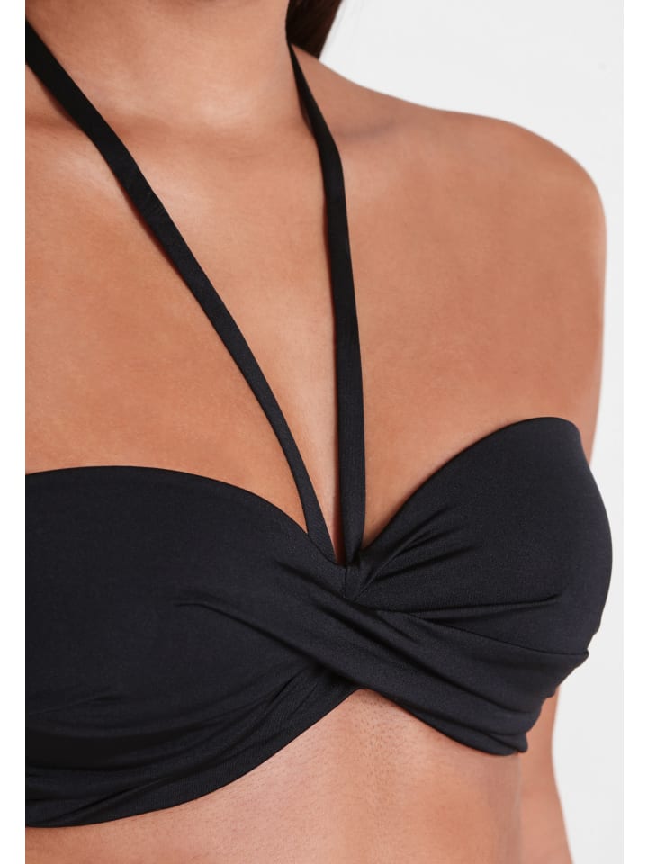 LASCANA Bügel-Bandeau-Bikini in schwarz günstig kaufen