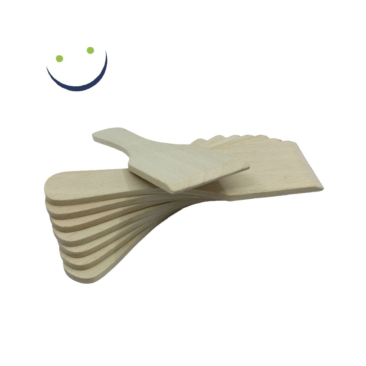 Gravidus Grillspachtel Racletteschieber Raclettespachtel Holzschaber Set Buchenholz 13 cm