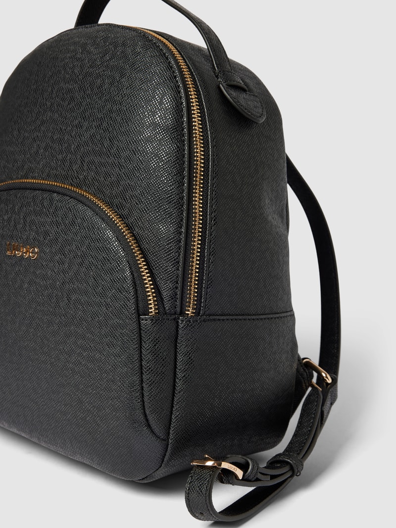 Rucksack mit Strukturmuster Modell 'Manhattan' in schwarz