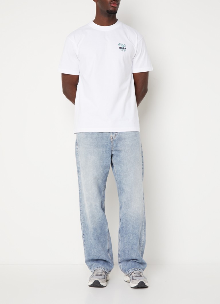 T-shirt OLAF Flower con logo e stampa sul retro.
