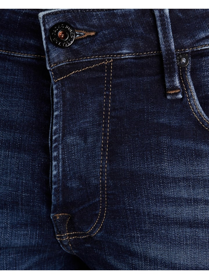 Jack & Jones Slim Fit Jeans Denim Hose JJIGLENN JJICON in Blau günstig kaufen