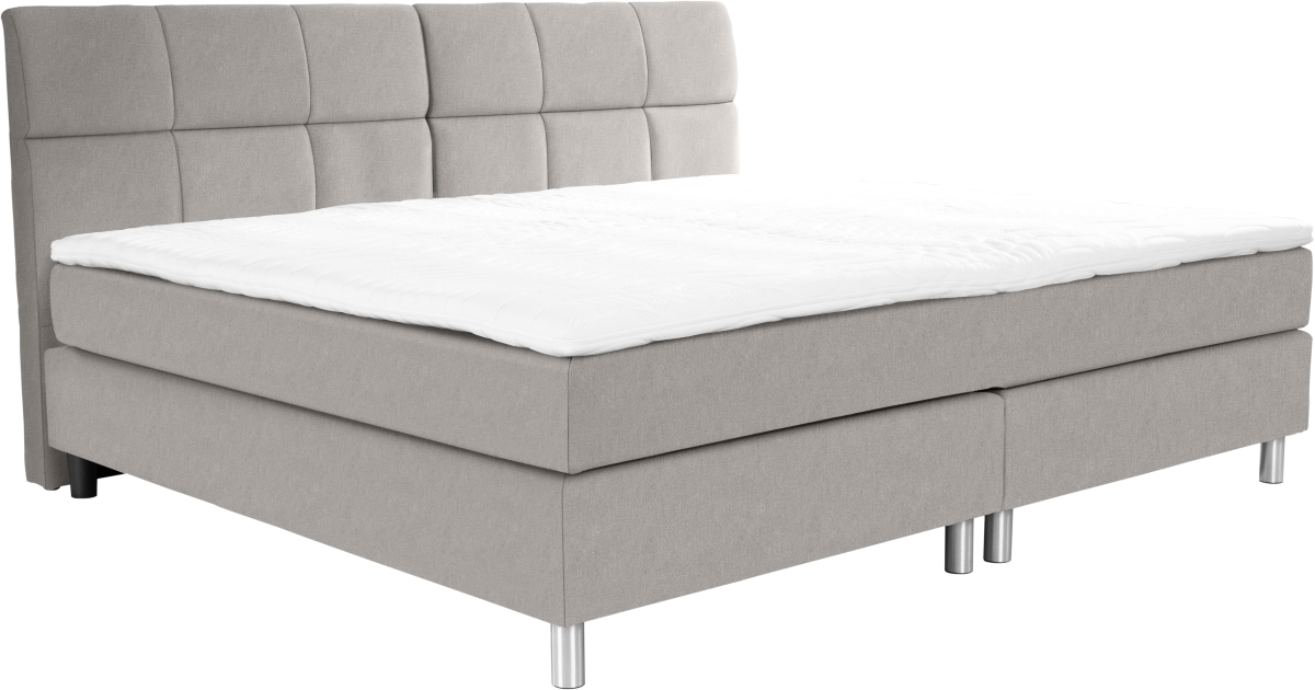 Boxspringbett Fatena Hellgrau 240 x 200 cm