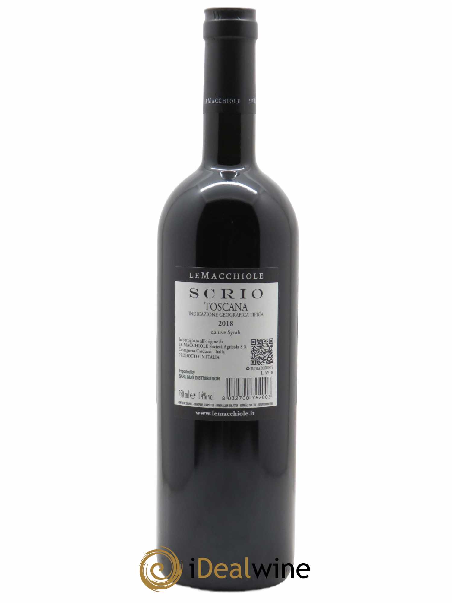 Toscana IGT Scrio  2018 - Lot de 1 Bouteille