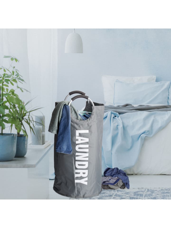 relaxdays Wäschekorb in Dunkelgrau - (H)70 x Ø 38 cm günstig kaufen onesize