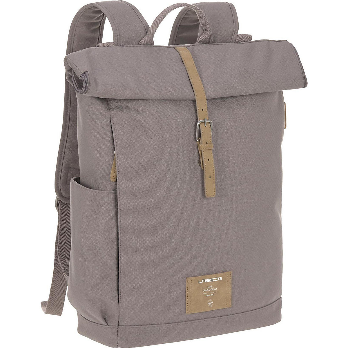 Wickelrucksack Rolltop rosewood/grey, inkl. Zubehör & Wickelunterlage