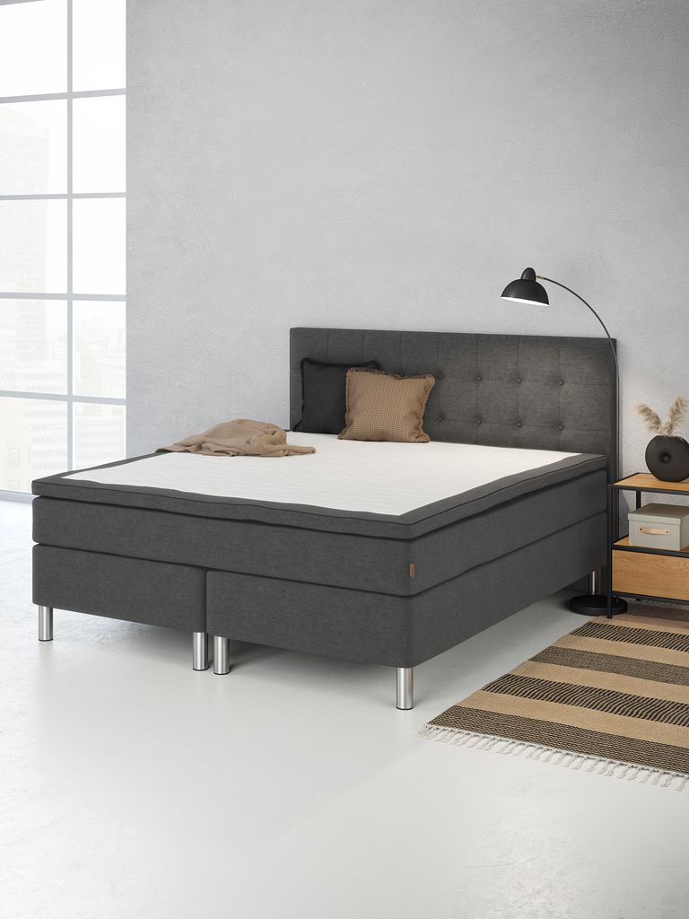 Cama Continental SOKNA GC35 dourada 150x200 SOKNA GC35 cinza-40 látex