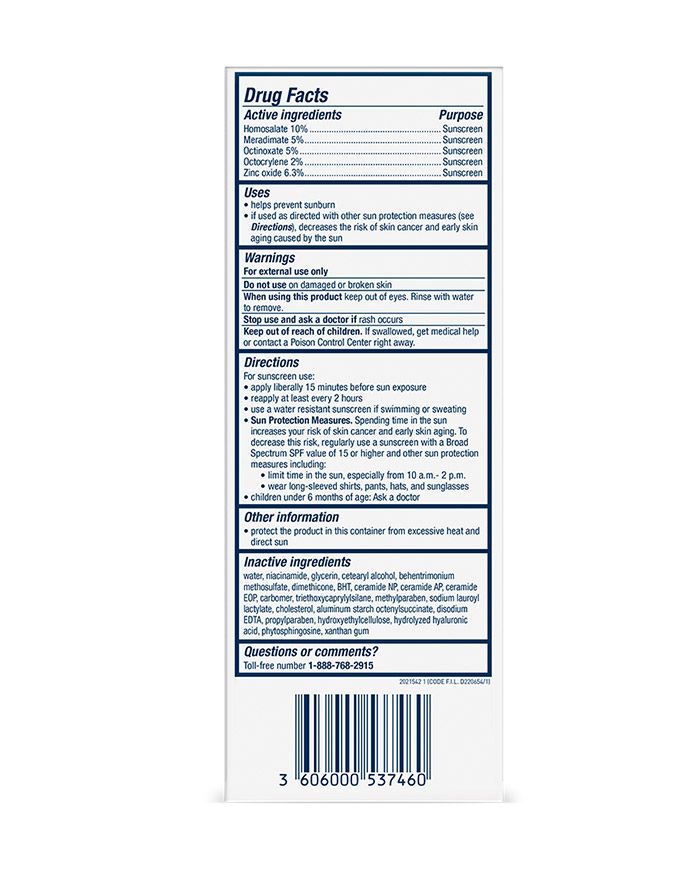 Lotion hydratante visage AM avec protection solaire. Soin hydratant de jour non comédogène avec FPS 30.