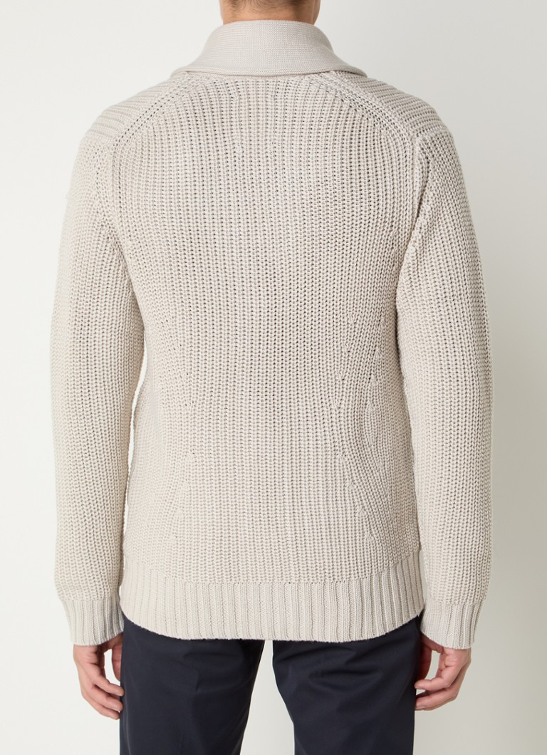 Cardigan Boggi Milano din amestec de lână tricotată gros