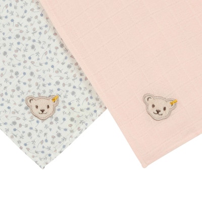 Mullwindel 2er Pack, rosa für Mädchen