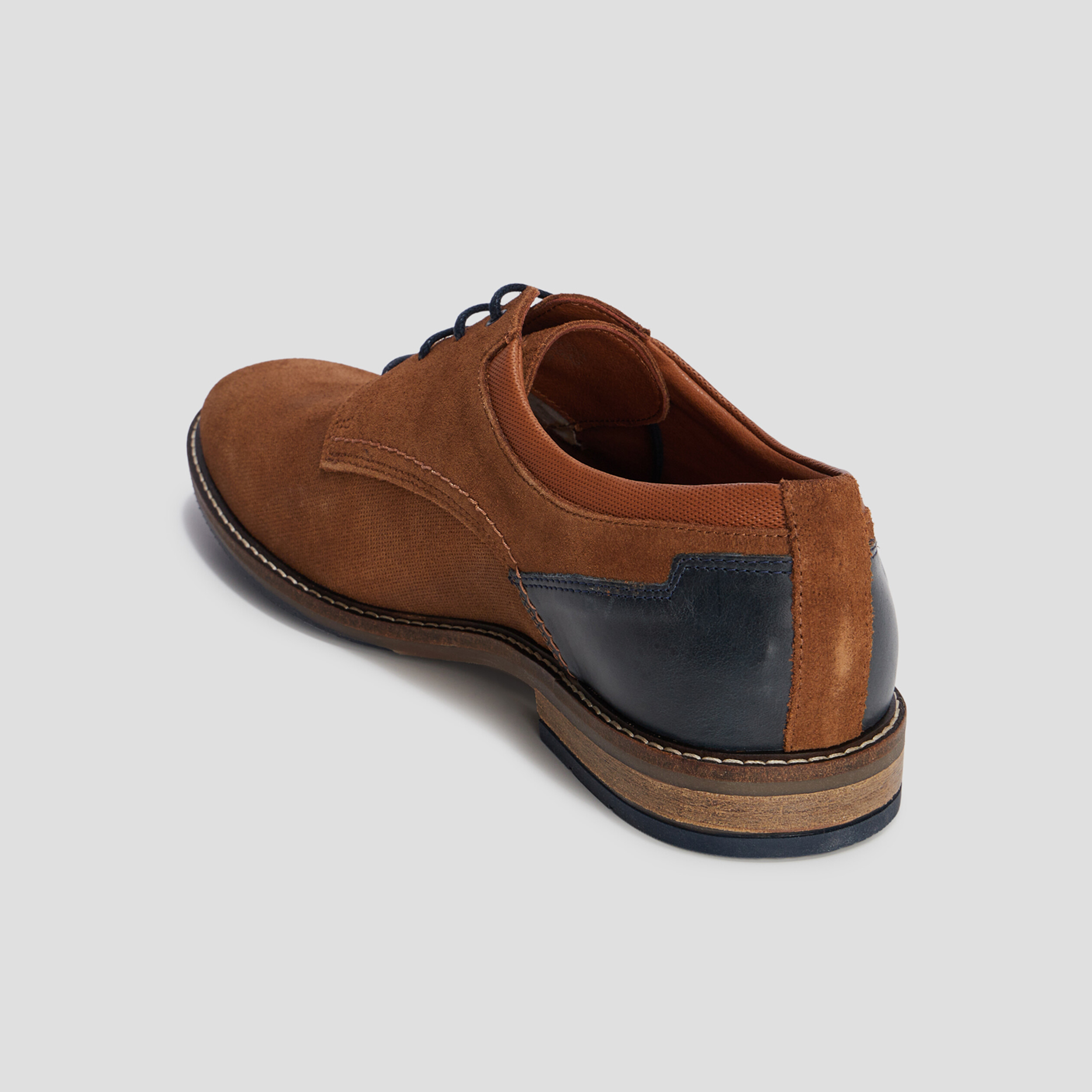 Derbies à lacets en cuir Creeks Demio marron homme | La Halle