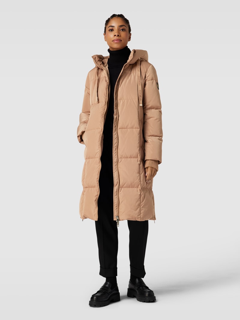 Daunenmantel mit Zweiwege-Reißverschluss Modell 'Nova Square' in camel