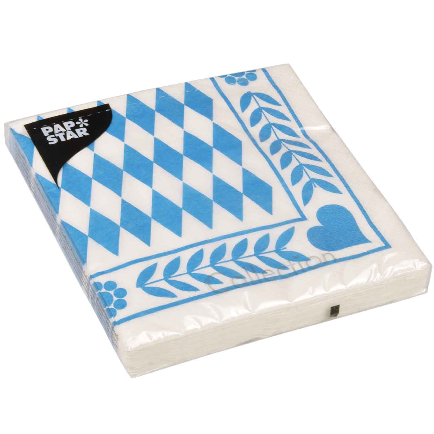 Papstar Servietten Bayrisch Blau 20er