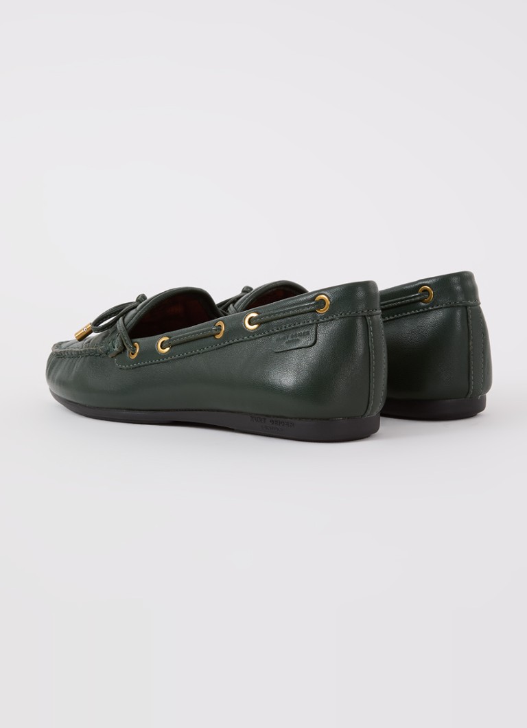 Kurt Geiger Eagle leather moccasin with quilt pattern