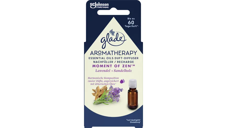 Glade Aromatherapy Essential Oils Duft-Diffuser Nachfüller Moment of Zen 17.4 ml
