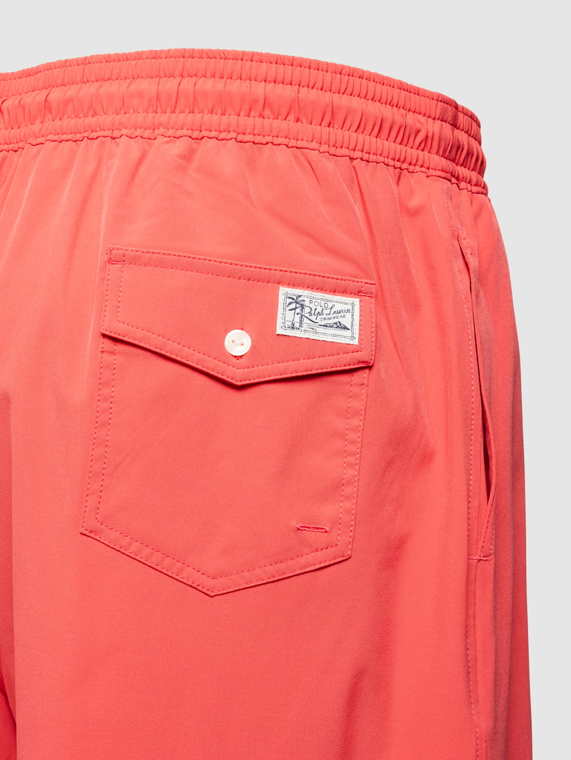 PLUS SIZE Badehose mit Logo-Stitching Modell 'TRAVELER-SWIM' in rot