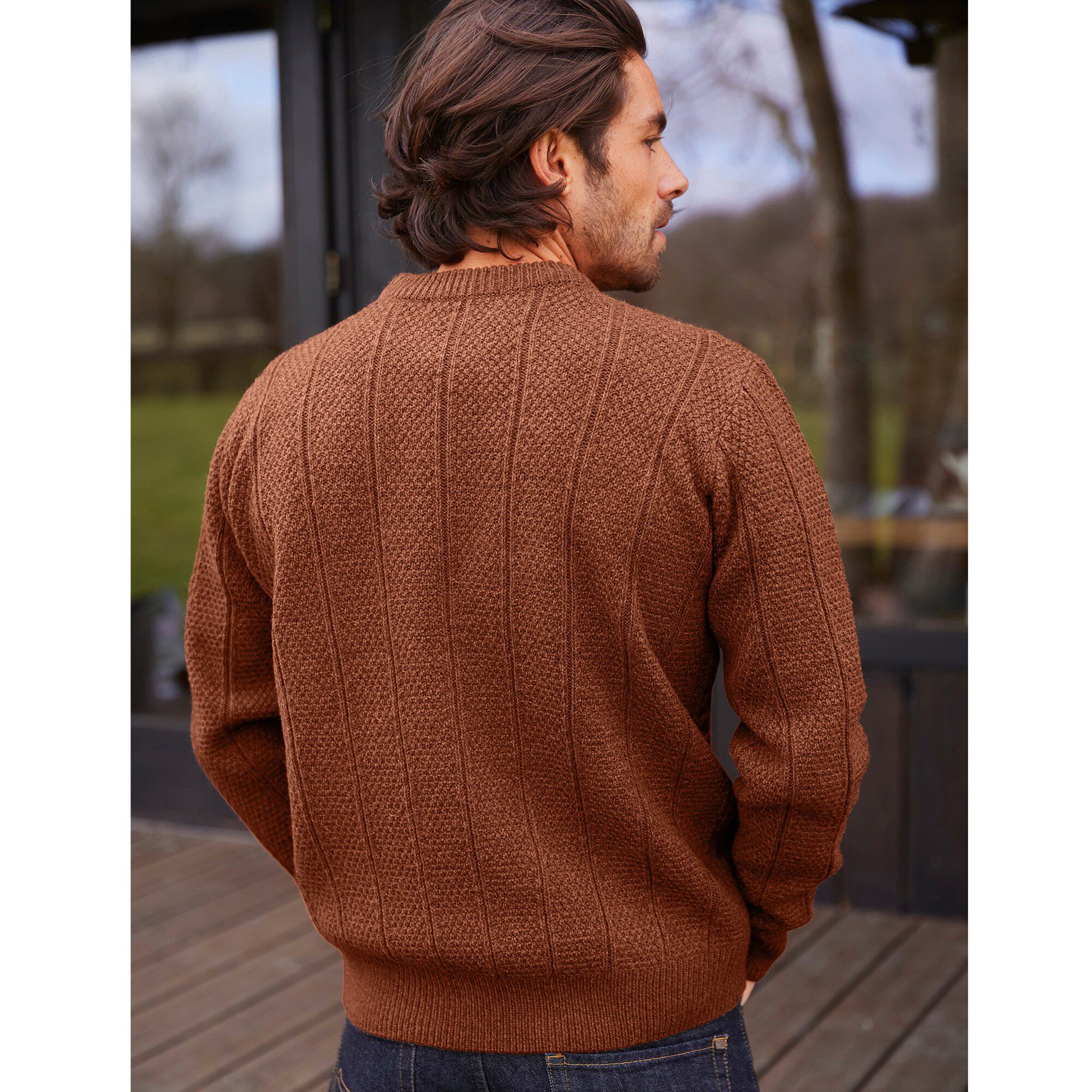 Pull irlandais col rond