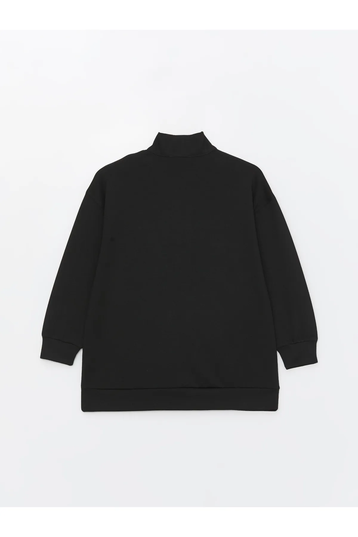 LC Waikiki  Einfarbige, langärmlige Oversize-Damentunika mit hohem Kragen