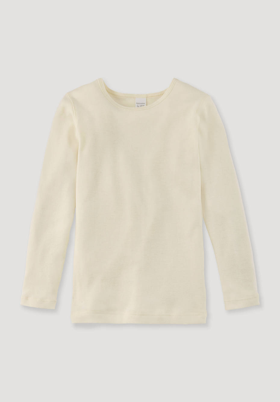 Langarmshirt aus Bio-Baumwolle mit Bio-Schurwolle und Seide