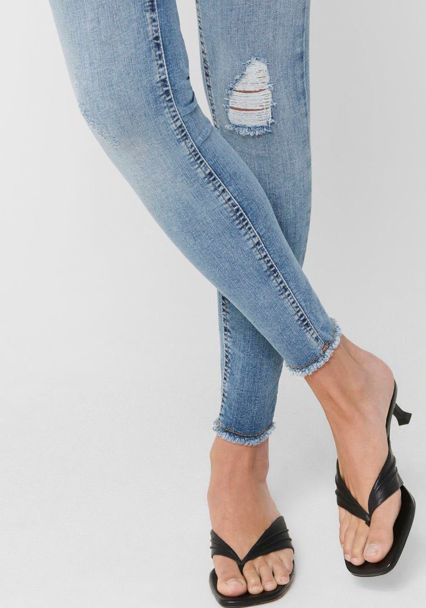 ONLY Ankle-Jeans ONLBLUSH LIFE mit Destroyed Effekt