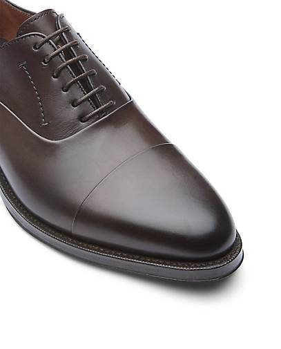 Lottusse Oxford Aus Anilin-Kalbsleder In Schwarz/Crust