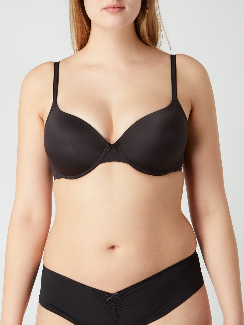 Bügel-BH mit Spaghettiträgern Modell 'PERFECT BASICS' in schwarz